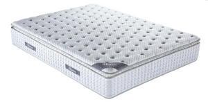 Mattress with brand logo on a white background
