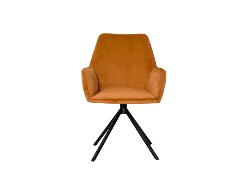 Burnt orange leather online dining chairs