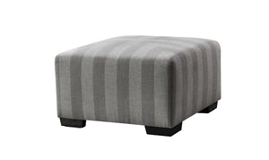 Braemar Ottoman - Beige Stripe