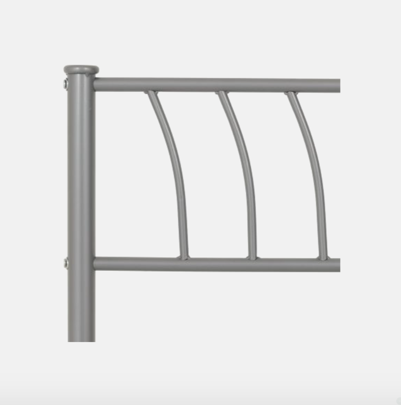 Harlow Metal Bed Frame – Silver