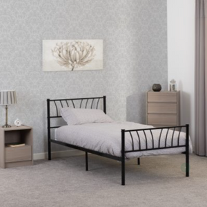 Harlow bedframe black metal