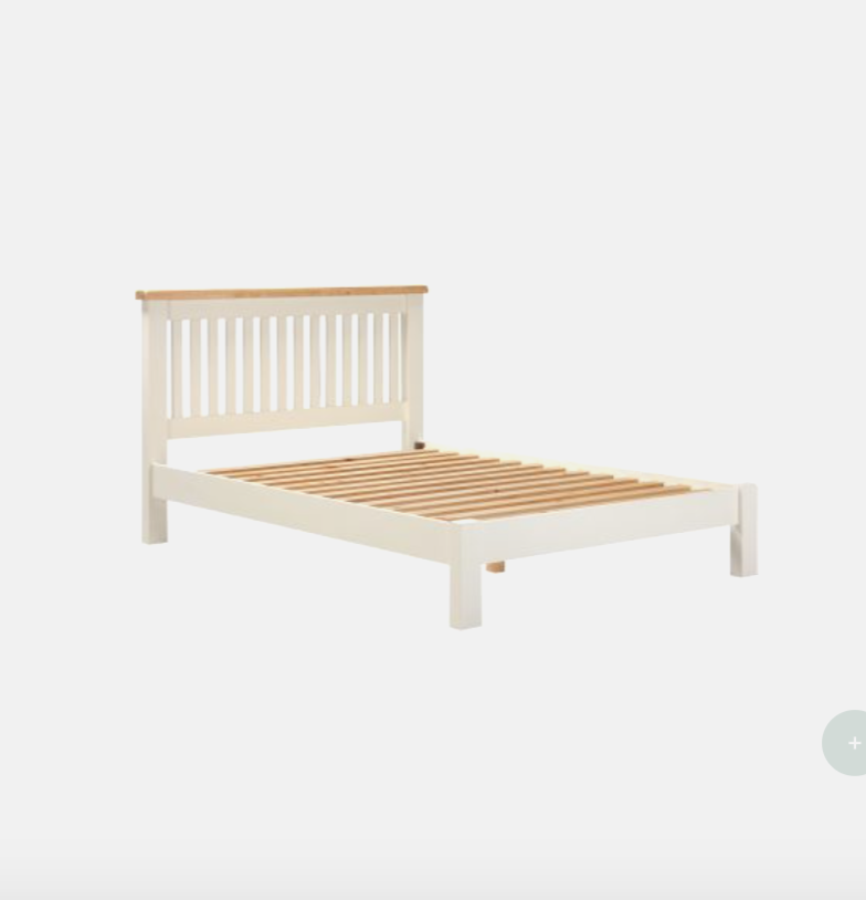 Windsor Bed – Low Foot End Ivory Oak (Available in 4'6" & 5')