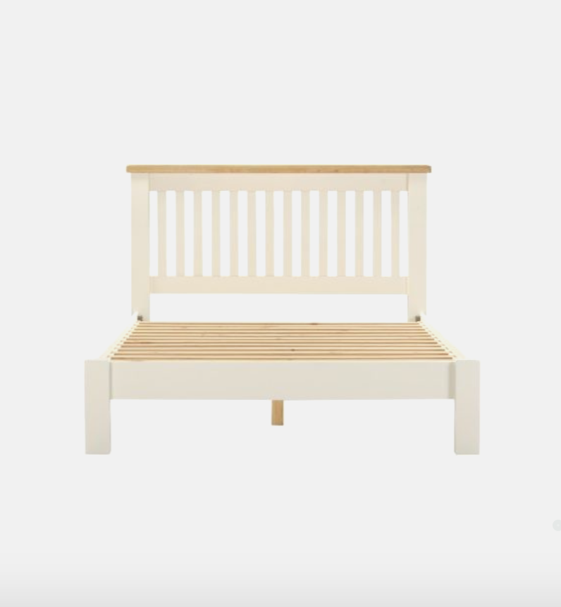 Windsor Bed – Low Foot End Ivory Oak (Available in 4'6" & 5')
