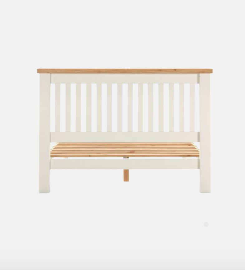 Windsor Bed – Low Foot End Ivory Oak (Available in 4'6" & 5')