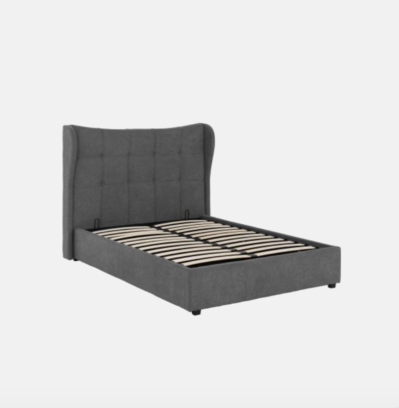 Verona Ottoman Storage Bed – Grey Fabric (Available in 4'6" & 5')