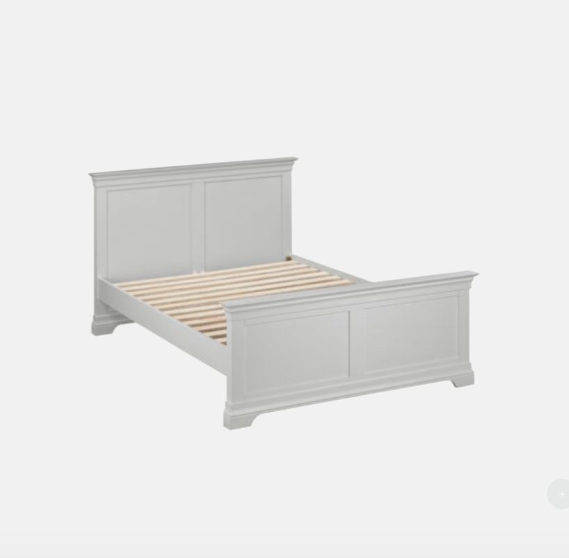 Bordeaux Bed High Foot End Pebble Grey (available in 4'6" and 5')