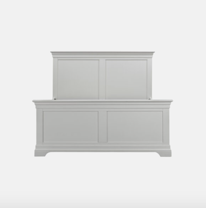 Bordeaux Bed High Foot End Pebble Grey (available in 4'6" and 5')