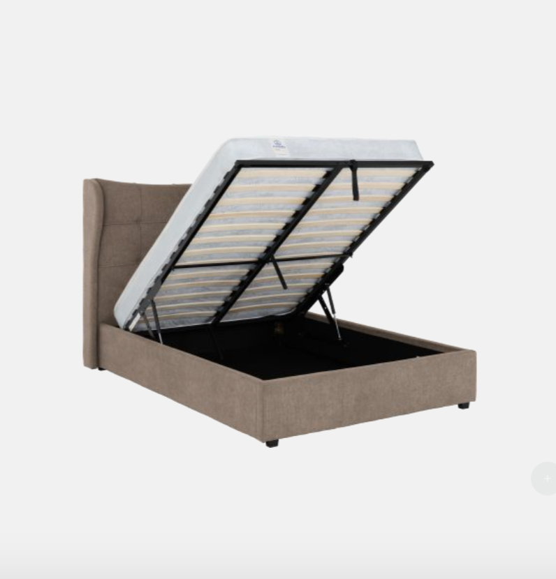 Verona Ottoman Bed – Brown Fabric (Available in 4ft6" & 5ft)