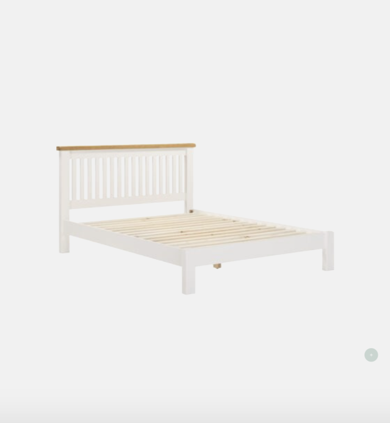 Windsor Bed – Low Foot End Ivory Oak (Available in 4'6" & 5')