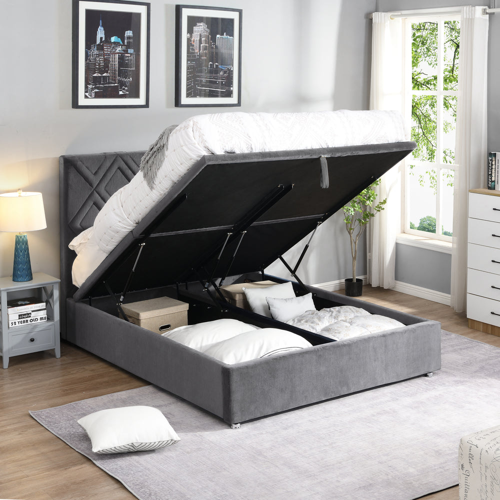 Dublin Grey Storage Bed