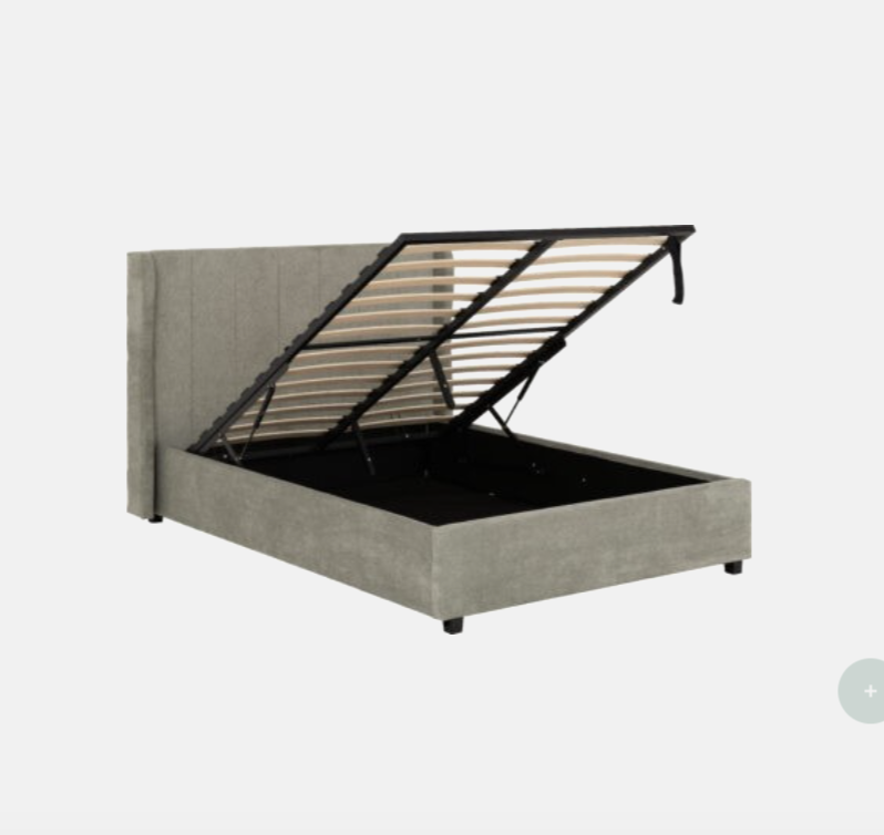 Amelia Bed Dark Grey Fabric Storage Bed (available in 4'6")