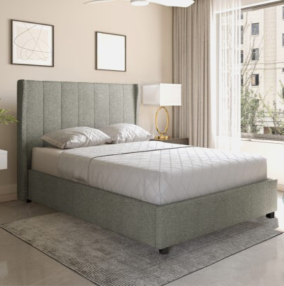 Amelia Bed Dark Grey Fabric Storage Bed (available in 4'6")