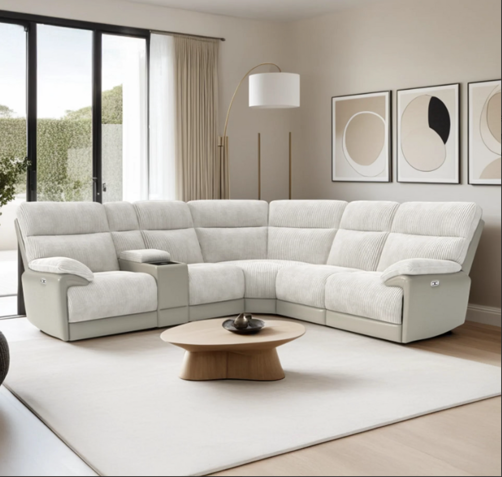 Arlington Electric Reclining Corner Sofa - Beige