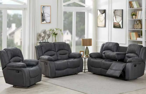 Slate Navy Ashley Recliner Sofa