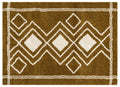 Brown doormat with geometric pattern