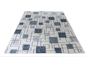 Rug with geometric pattern on a white background
