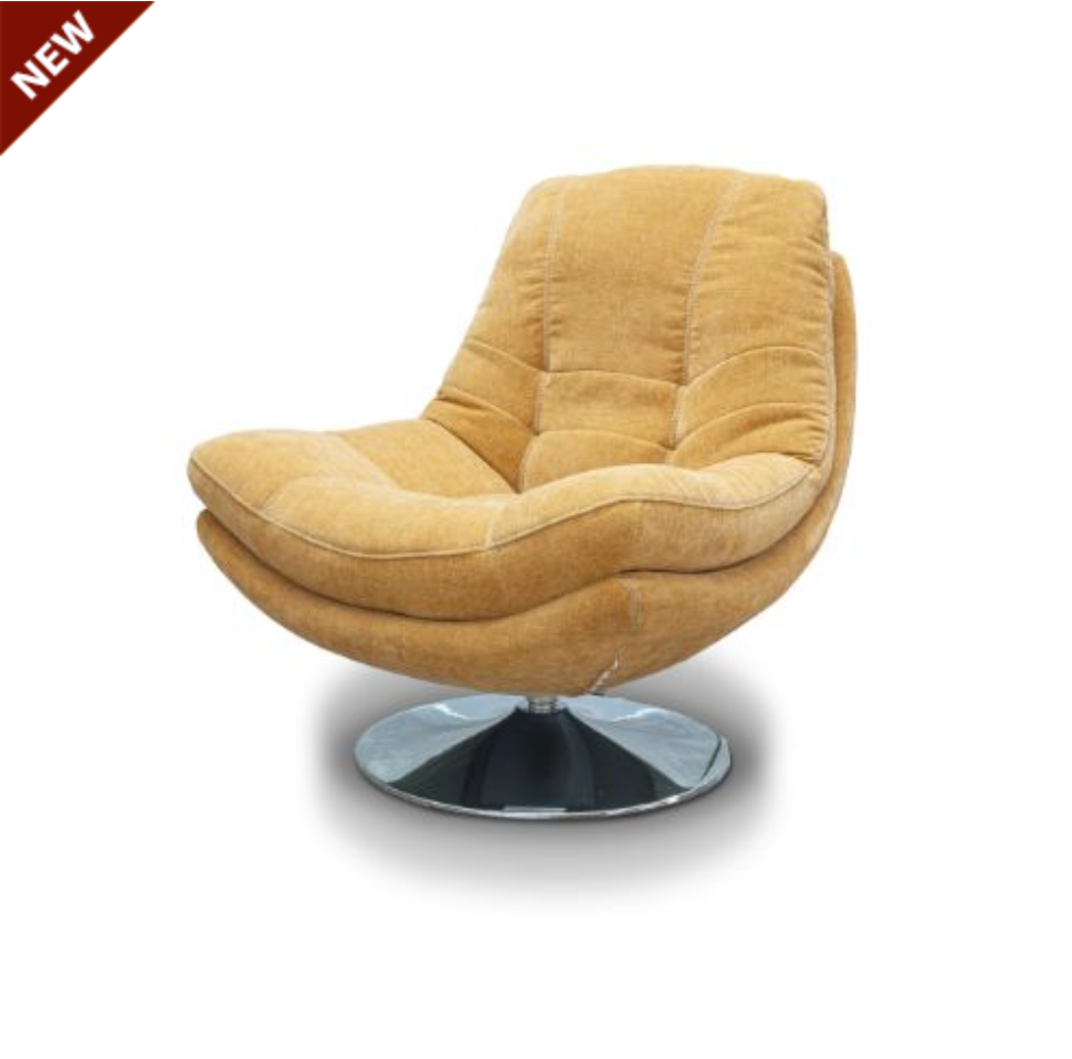 Armani Swivel Chair - Nature Orchre.