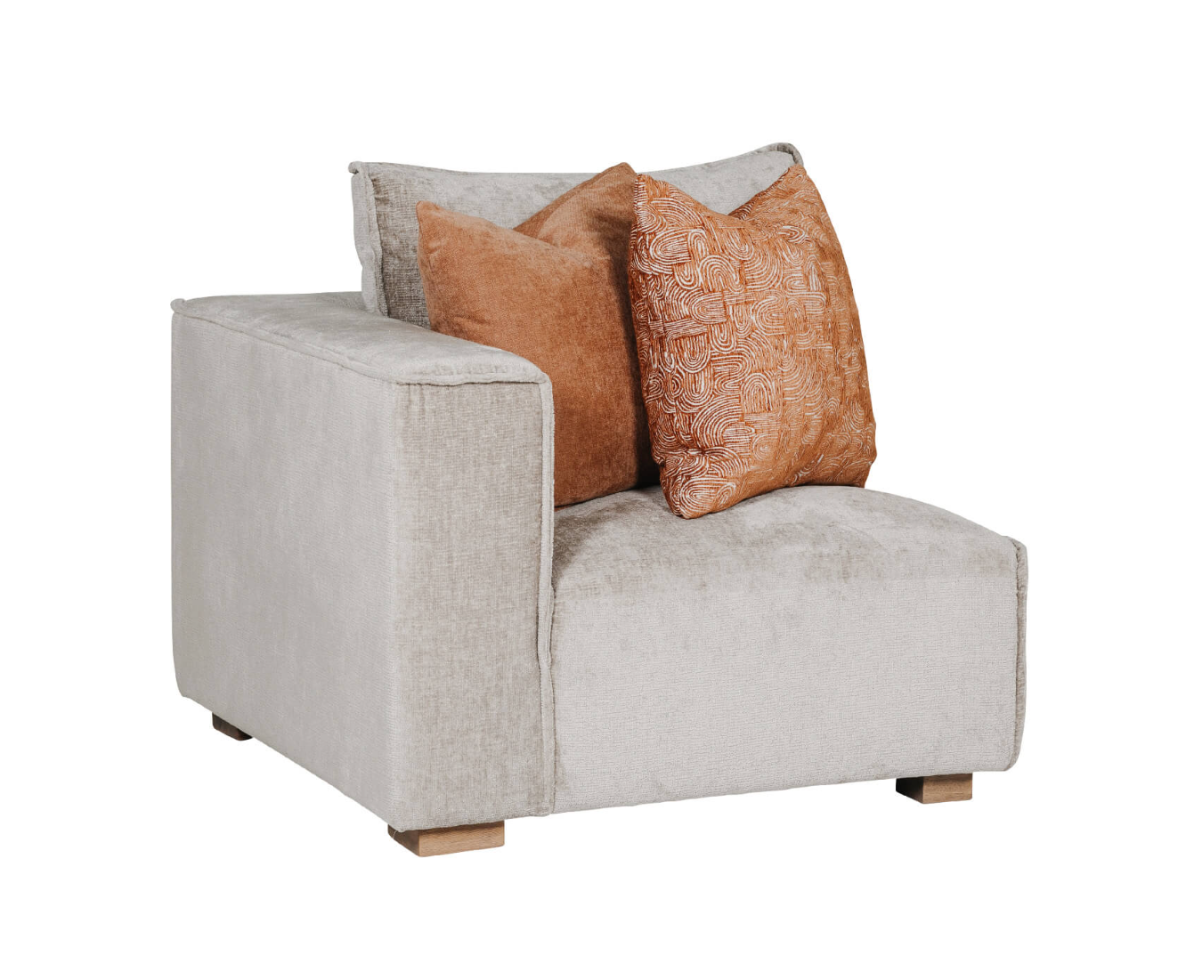 Bodhi Corner sofa Modular Arm LHF (Available in Mink & Olive)