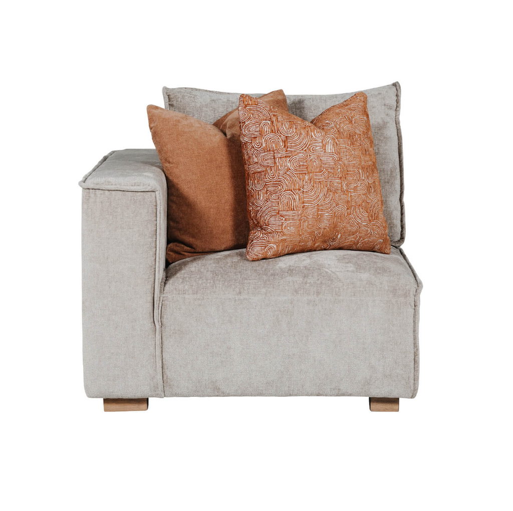 Bodhi Corner sofa Modular Arm LHF (Available in Mink & Olive)