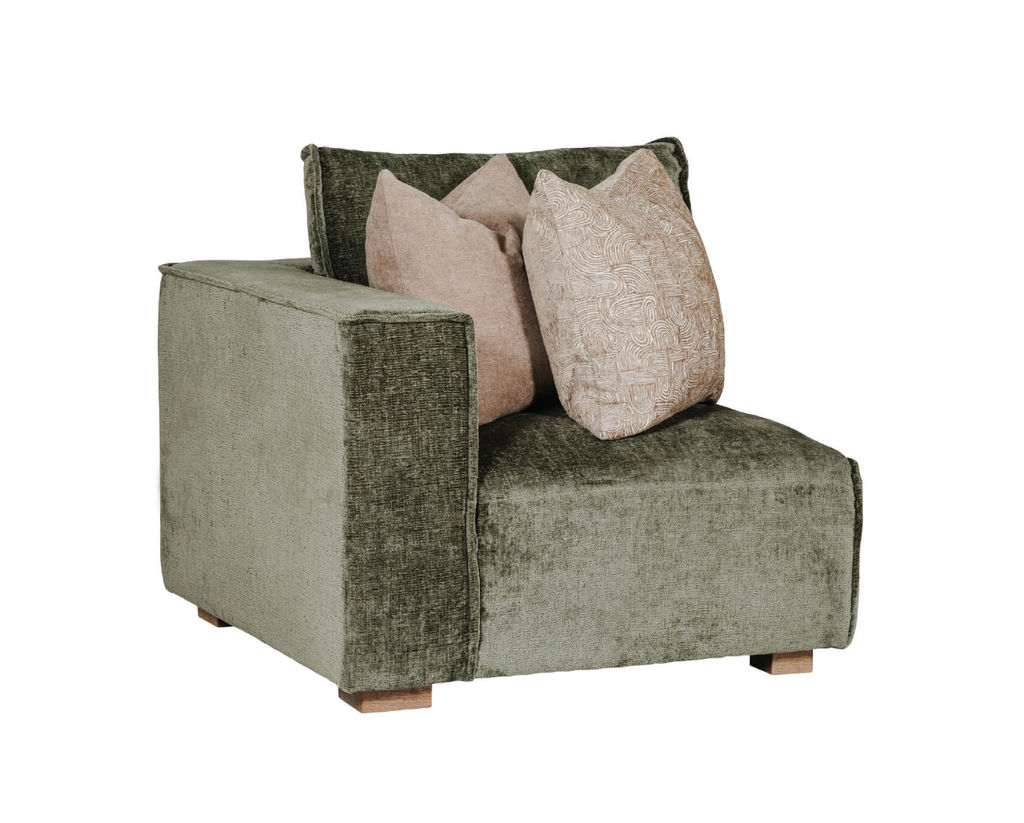 Bodhi Corner sofa Modular Arm LHF (Available in Mink & Olive)