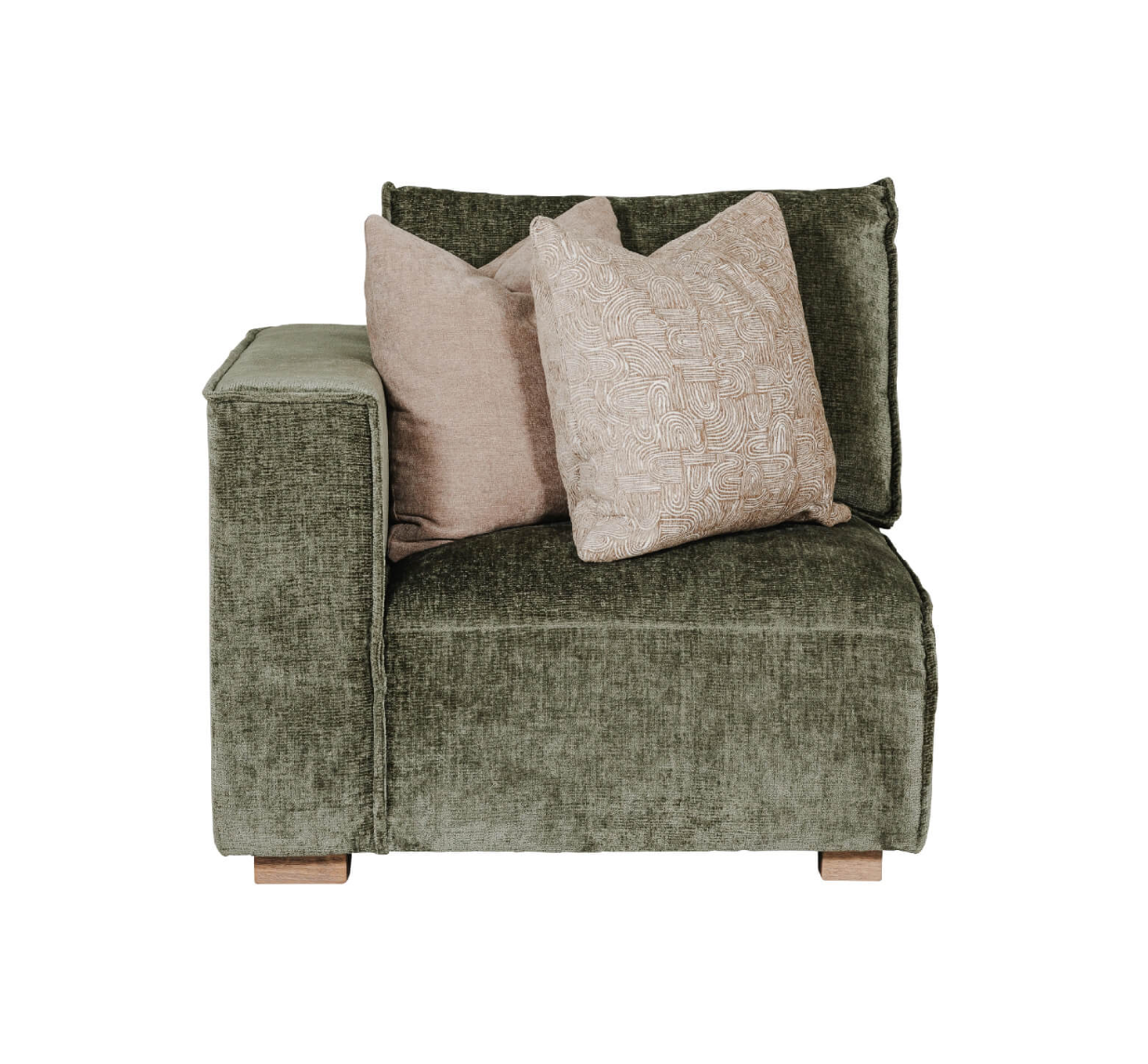 Bodhi Corner sofa Modular Arm LHF (Available in Mink & Olive)