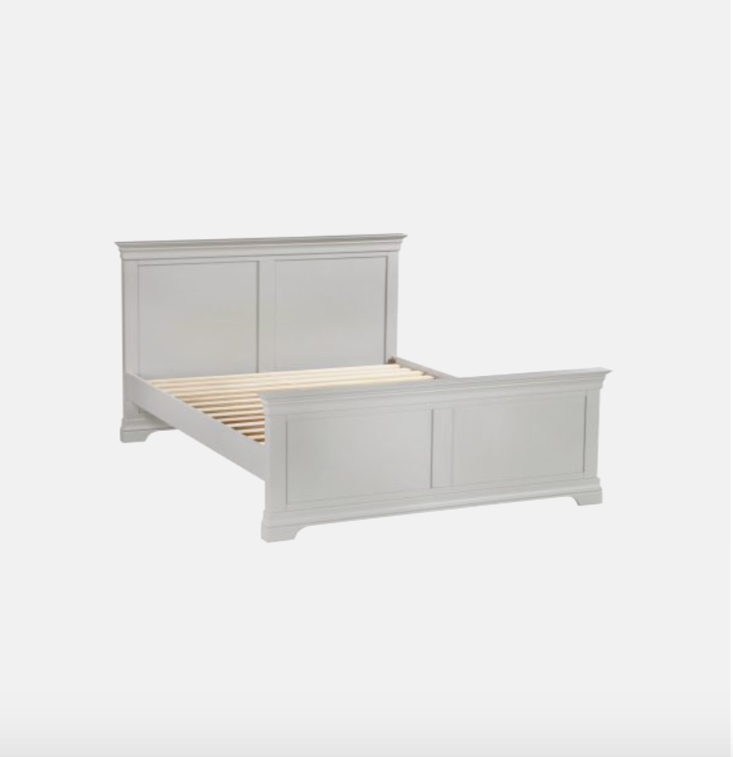 Bordeaux Bed High Foot End Pebble Grey (available in 4'6" and 5')