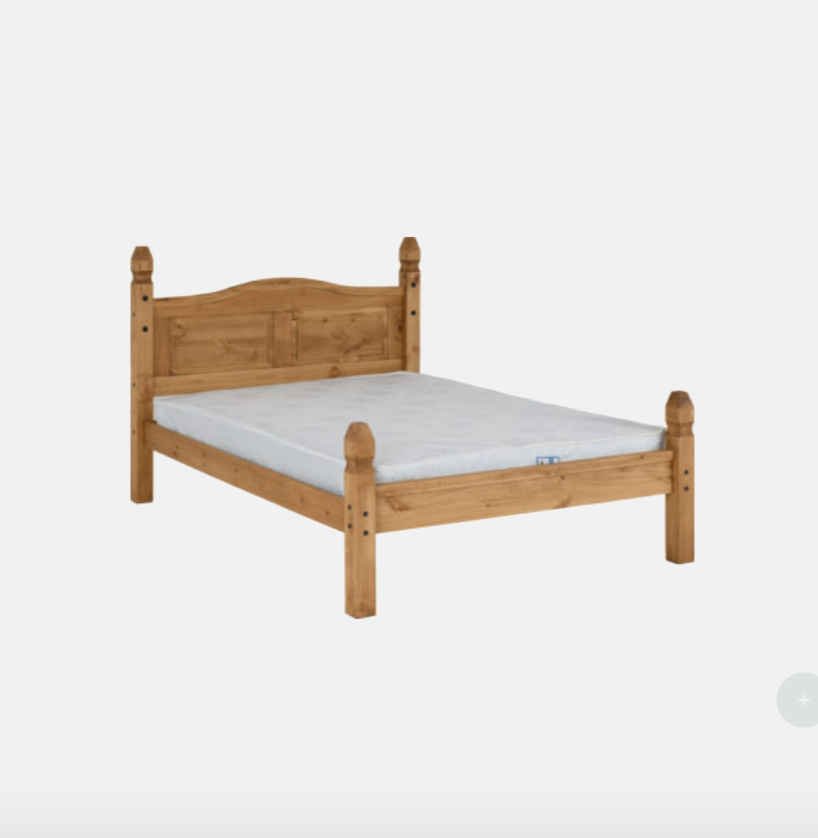 Corona 3ft Bed – Low Foot End Distressed Waxed Pine