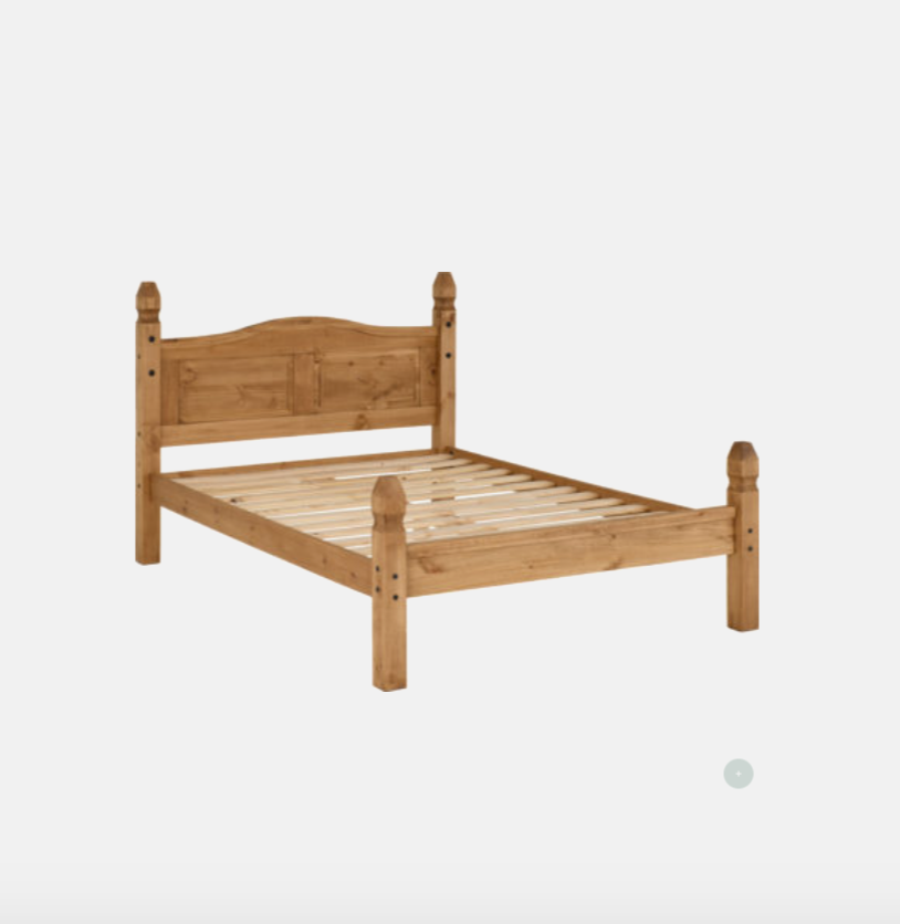 Corona 3ft Bed – Low Foot End Distressed Waxed Pine
