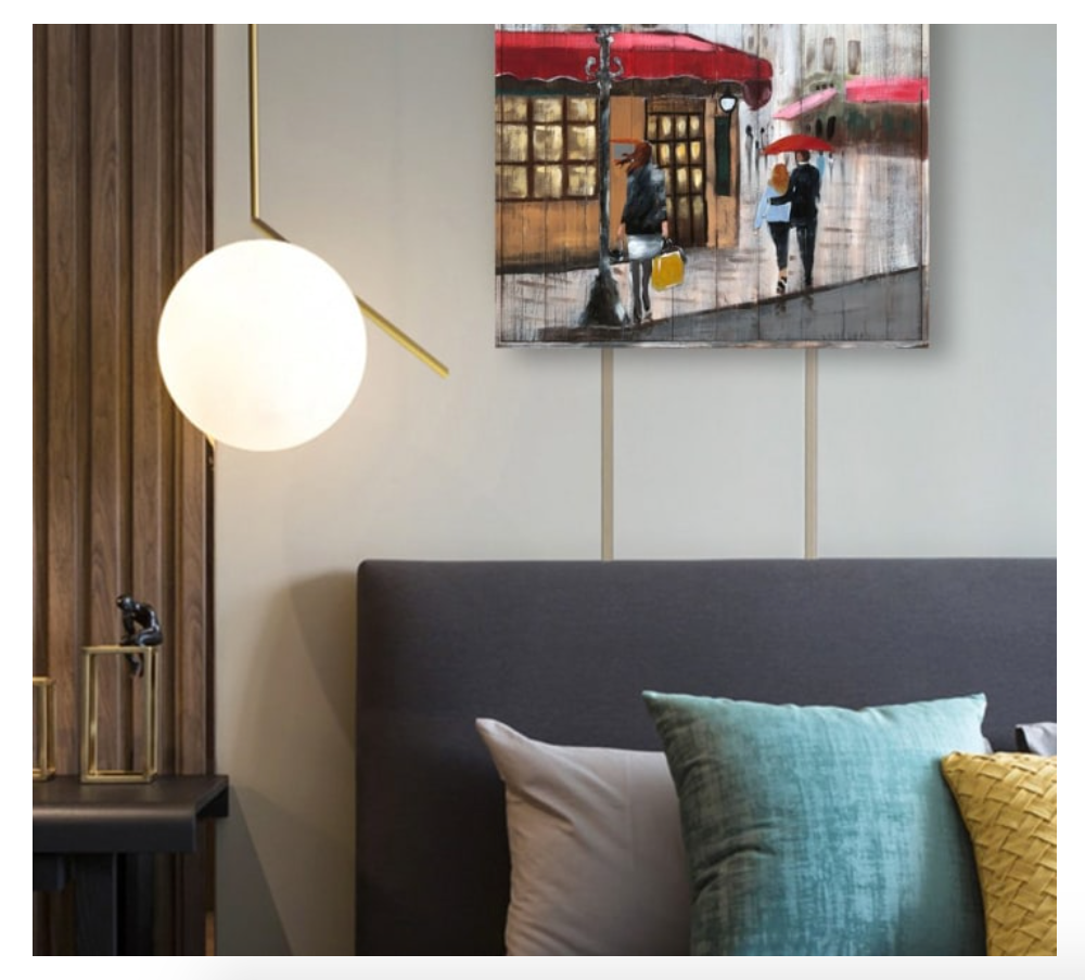 Evening Embrace Wall Art in living room
