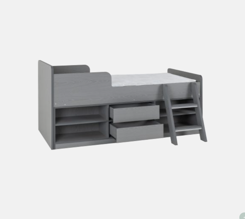 Felix Low Sleeper Bed-Grey