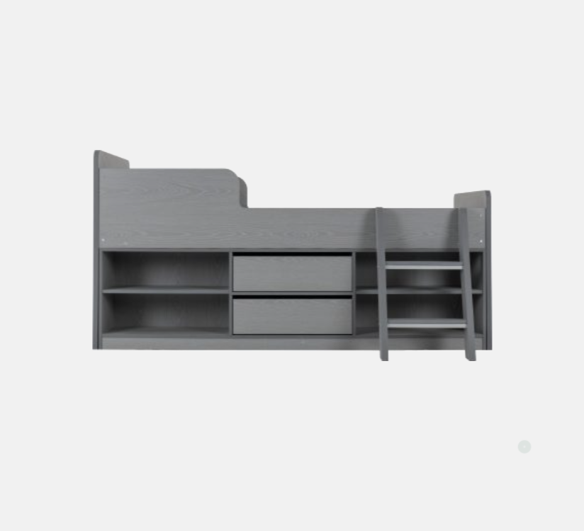 Felix Low Sleeper Bed-Grey