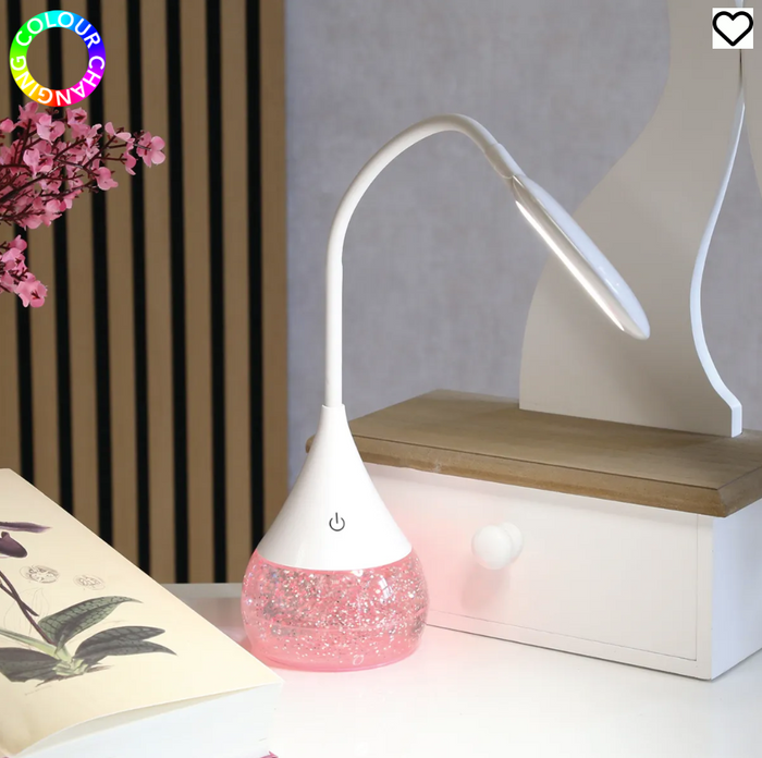 Flexible Neck LED Colour Changing Glitter Lamp 10 x 50cm