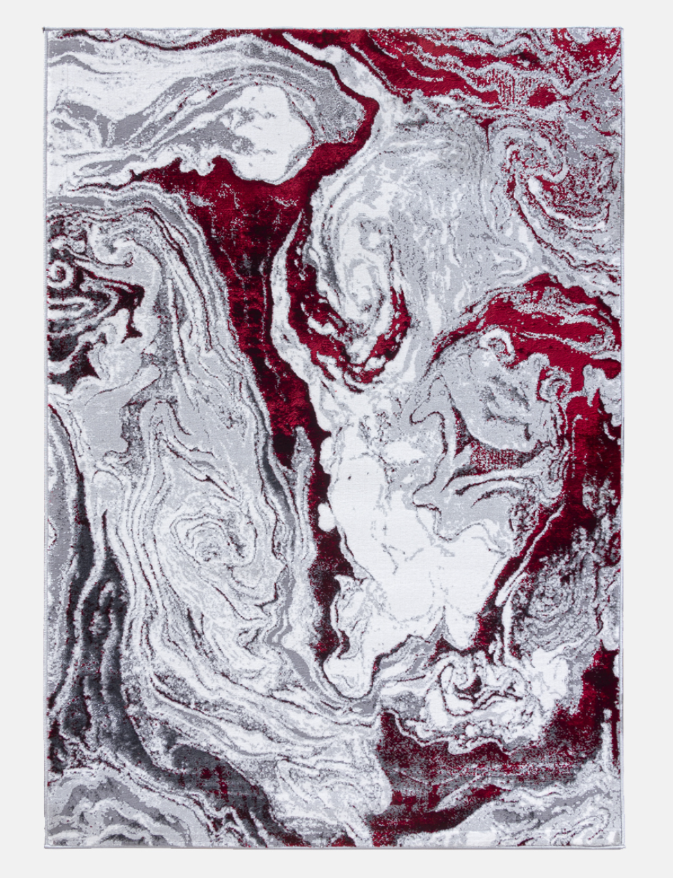 Marbled pattern with red and gray colors on a white background