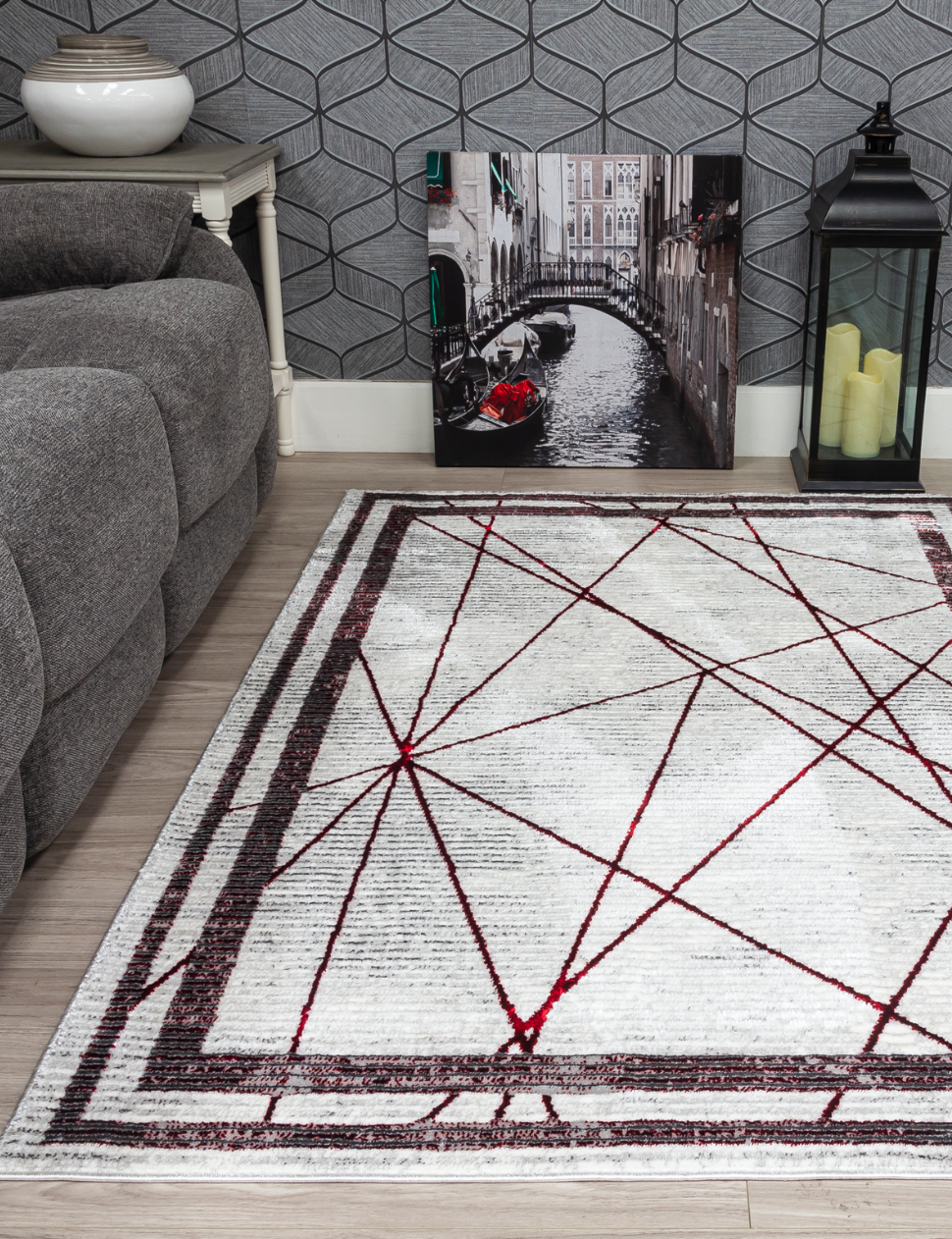 Glitz Art Deco – Red Rug