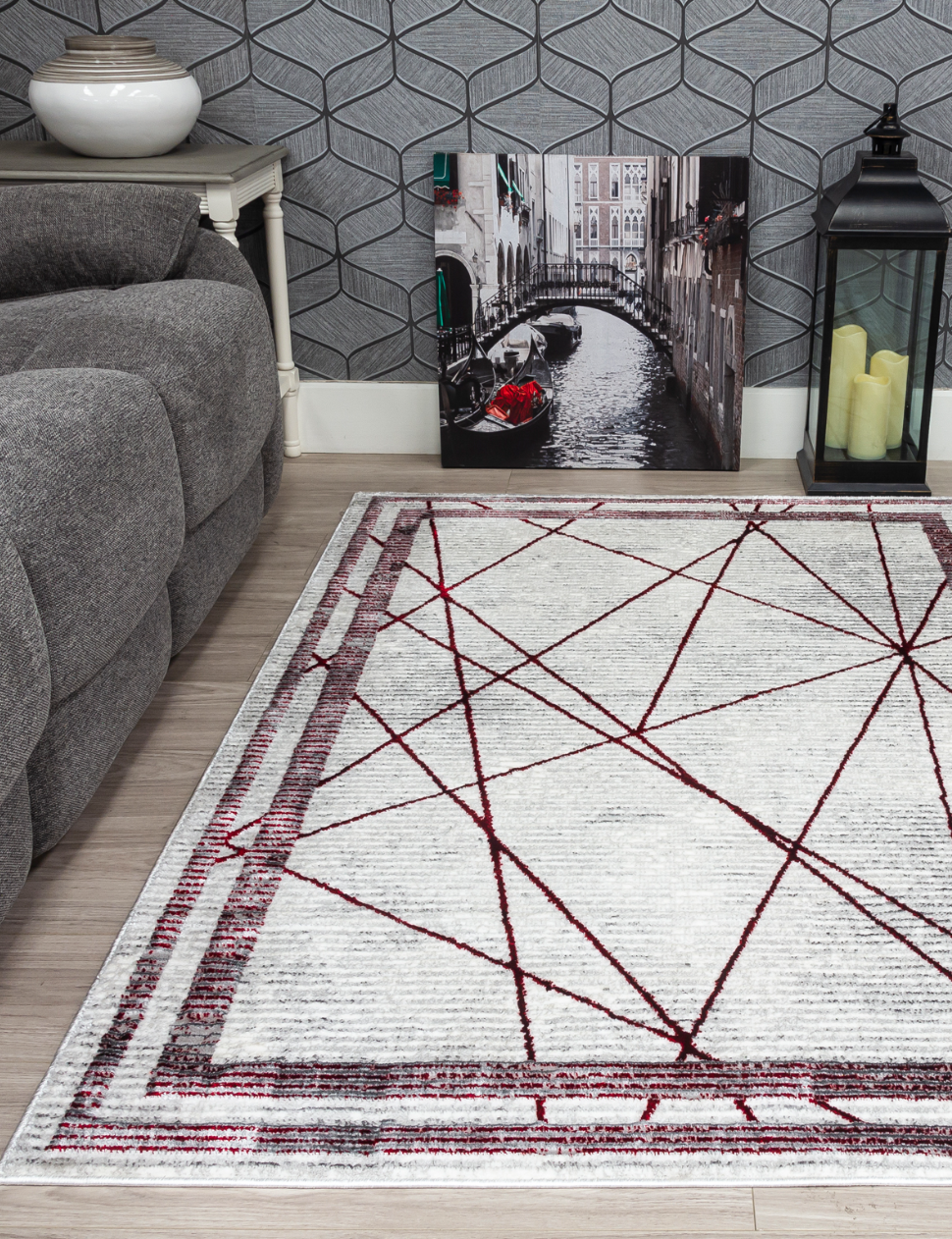 Glitz Art Deco – Red Rug