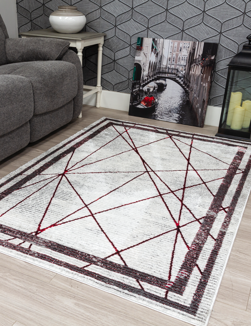 Glitz Art Deco – Red Rug