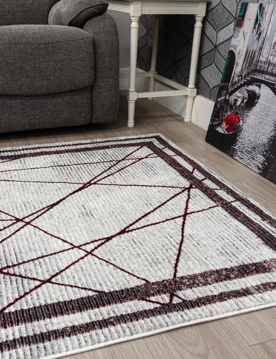 Glitz Art Deco – Red Rug