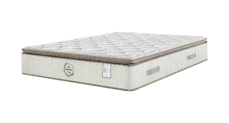 Mattress with brand logo on a white background