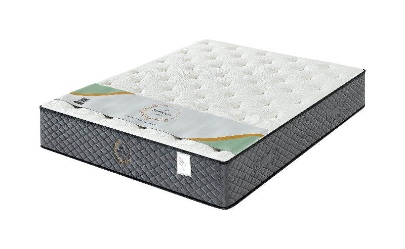Mattress with brand logo on a white background