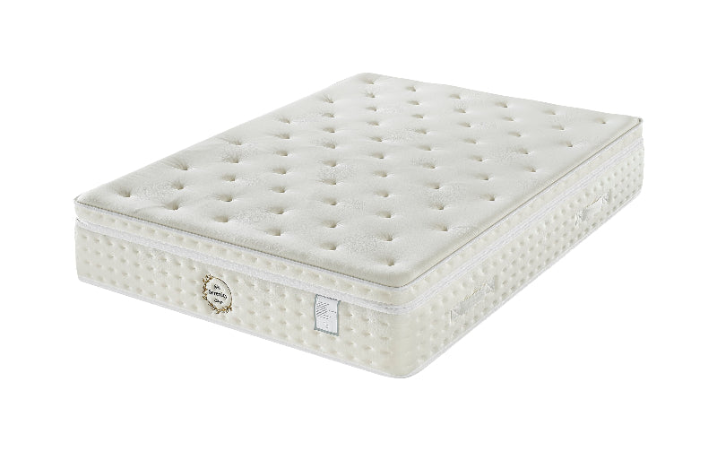 White mattress on a white background