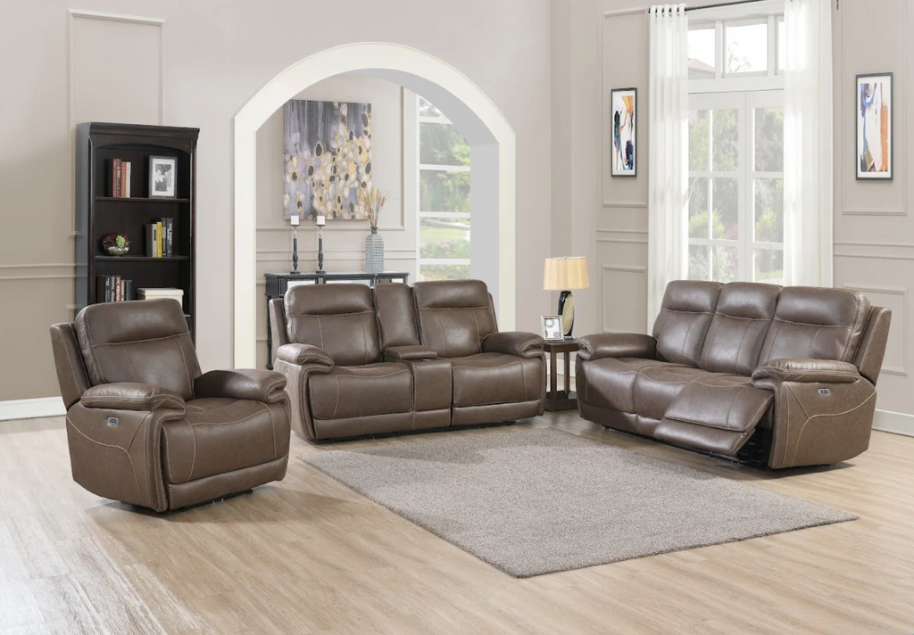 Glenwood 3 Seater Sofa Electric Recliner Chestnut