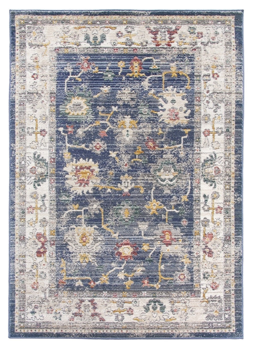 Blue distressed rug- Boho Vesta