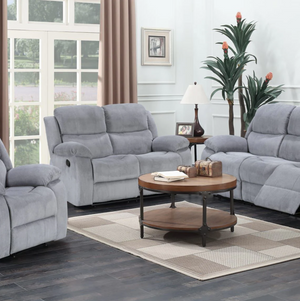 Judy Recliner Sofa – Light Grey Fabric