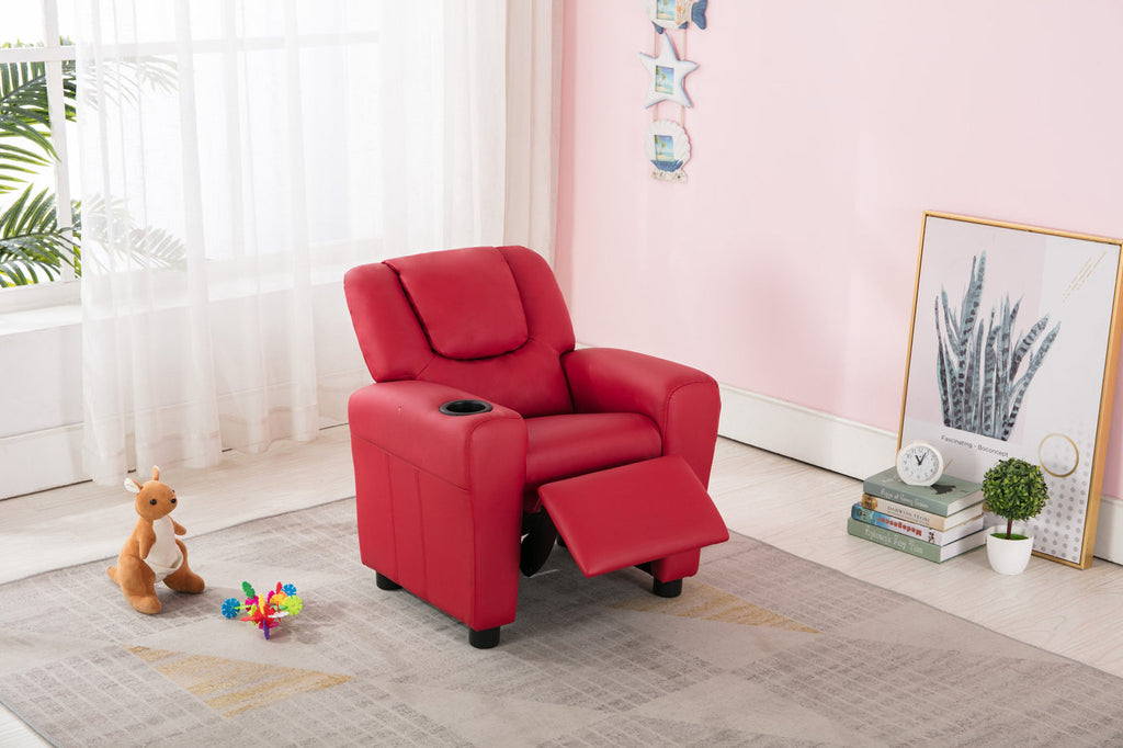 Red recliner kids