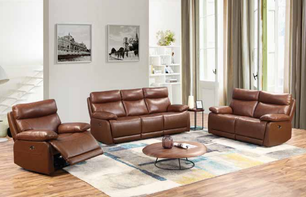 The Judy Brown Leather Recliner Sofa Range