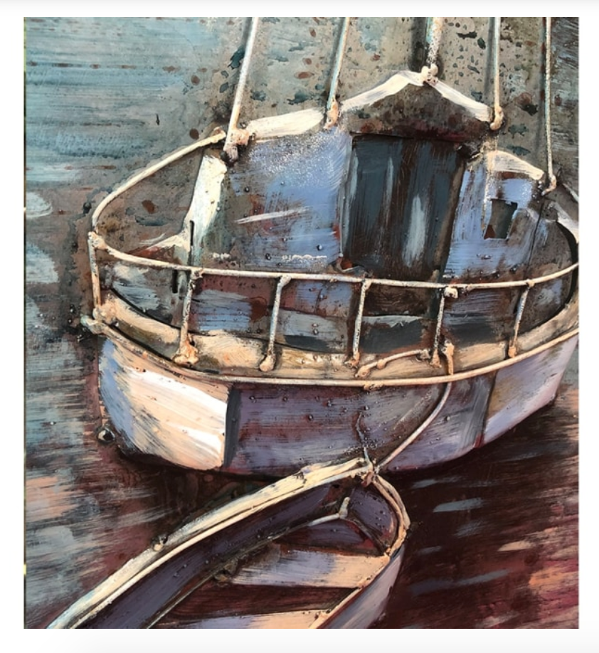 Mykonos Charm Wall Decor handmade from metal + acrylic