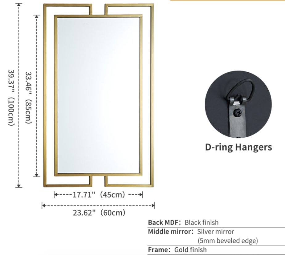 Orion Rectangular Mirror