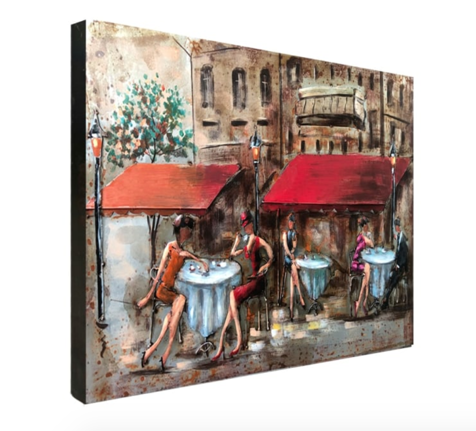 3D wall art Parisian Café