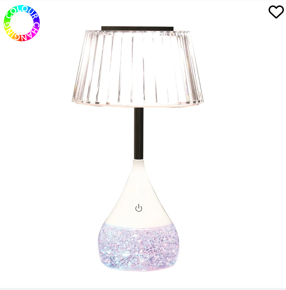 Pleated Shade Glitter Lamp7