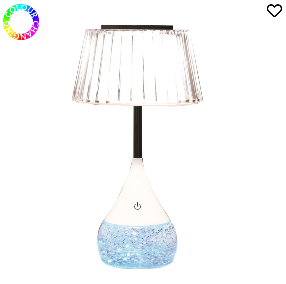Pleated Shade Glitter Lamp6